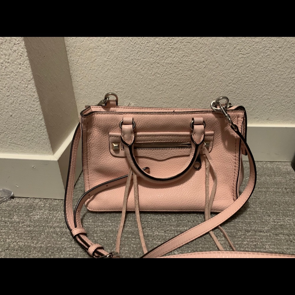 Rebecca minkoff pink regan satchel bag
